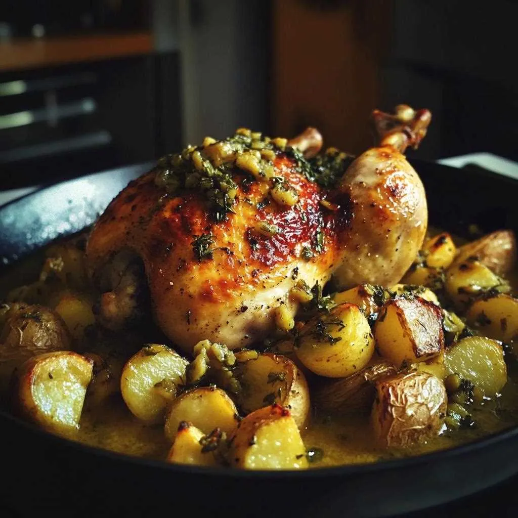 Poulet et pommes de terre au four : le combo gagnant pour un repas familial plein de goût