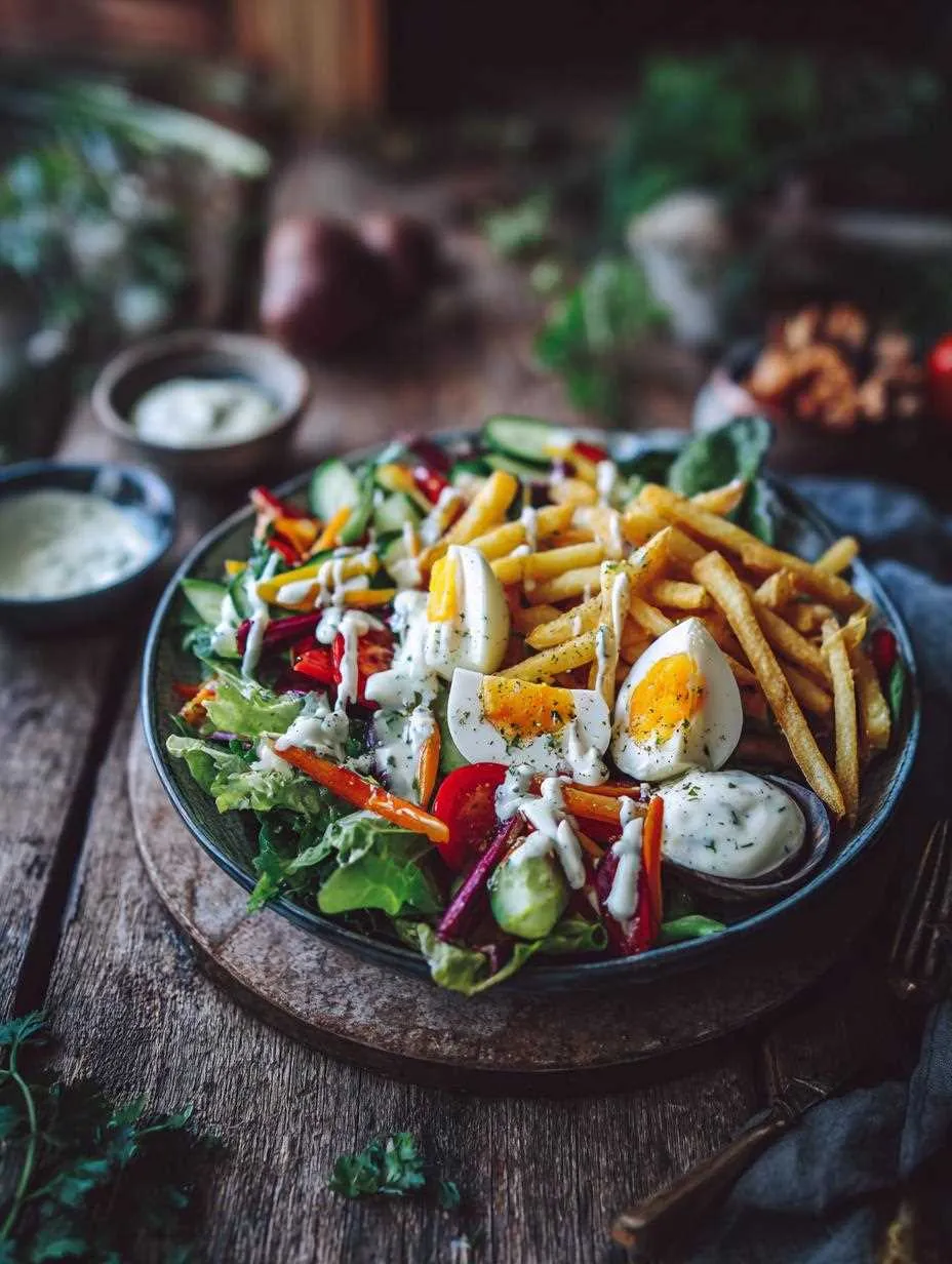 Salade de frites : idée surprenante, rapide et pleine de goût