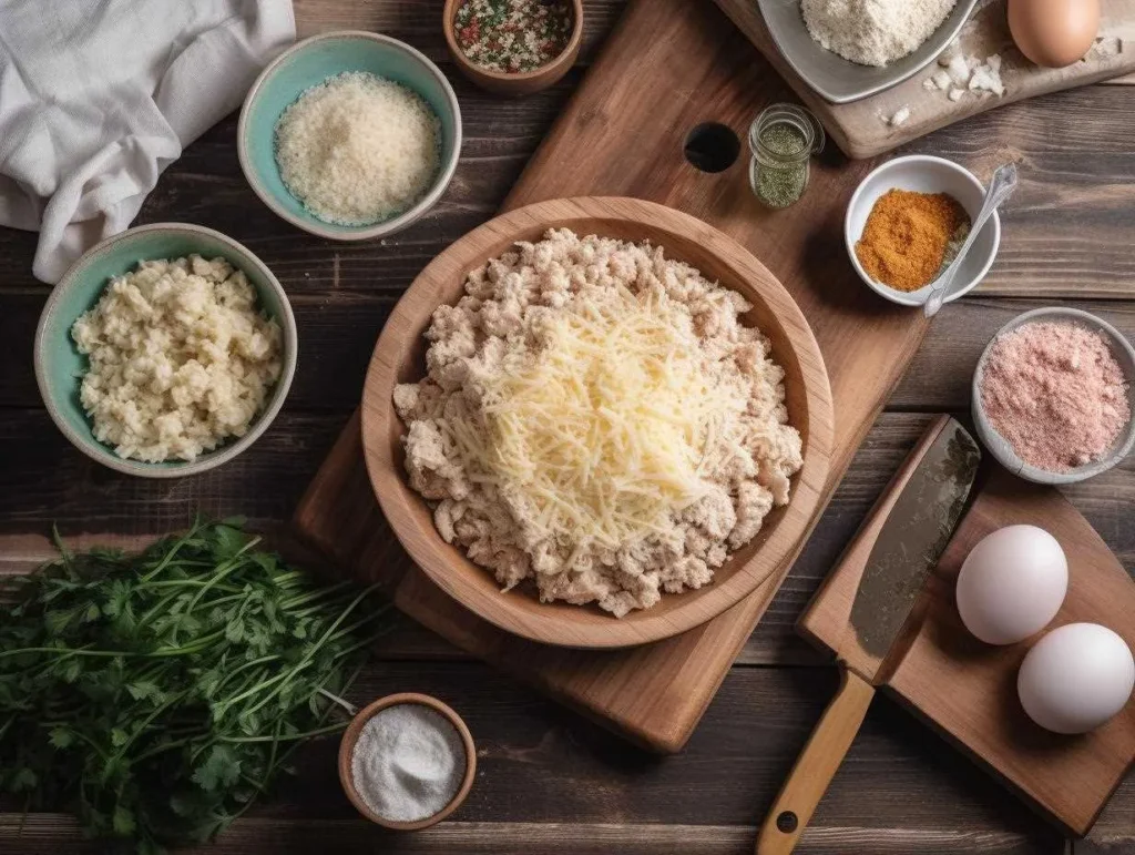 Ingrédients pour pizza en croûte de poulet