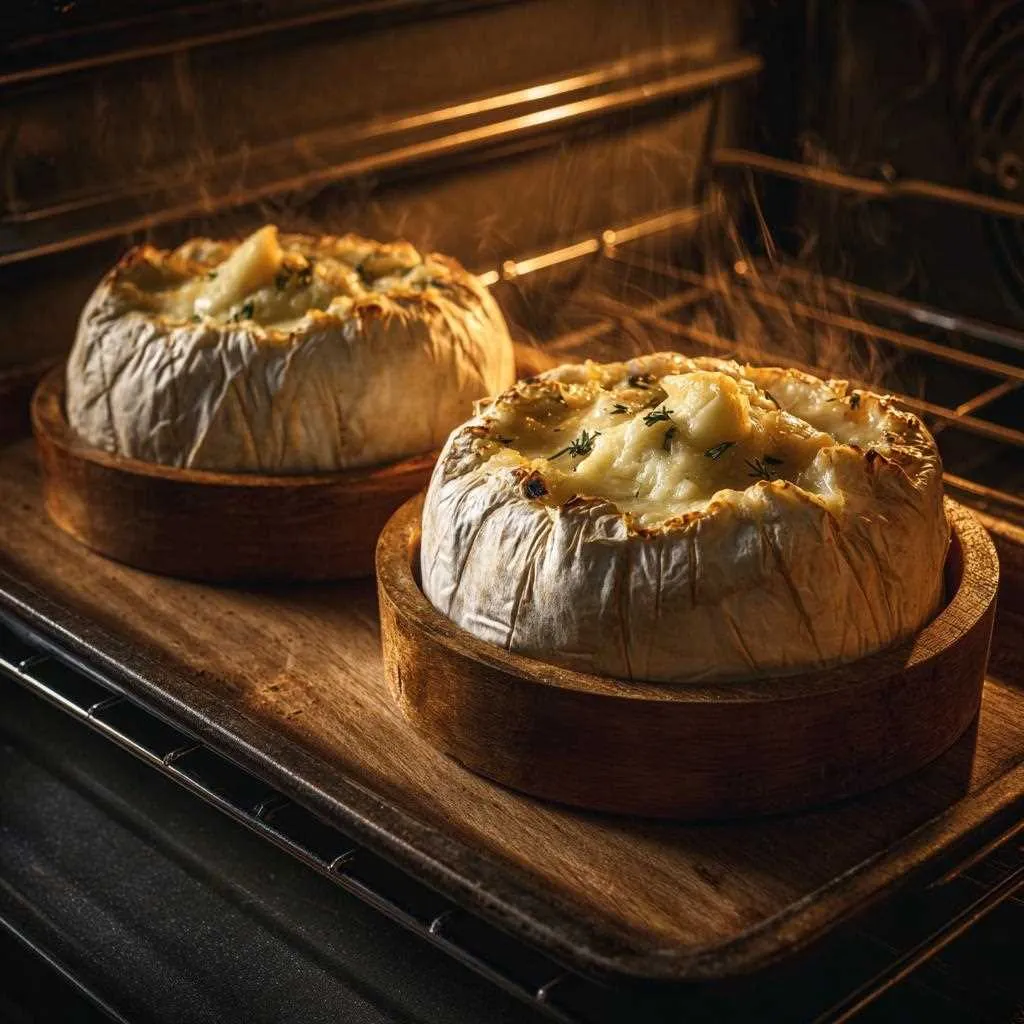 Mont d’Or prêt à cuire, vin blanc et ail insérés