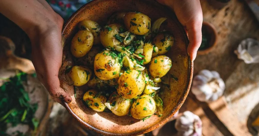 Préparation des pommes de terre grenaille