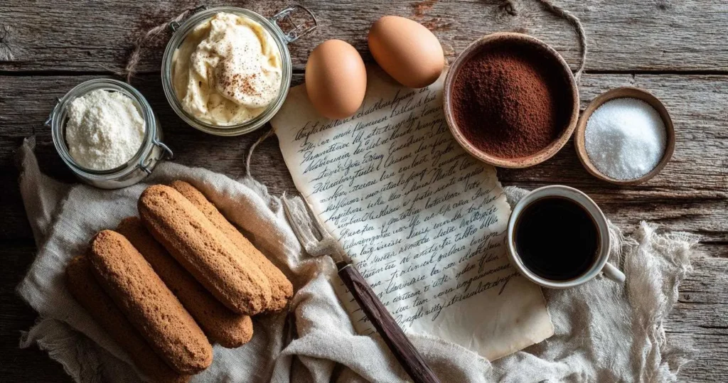 ingrédients bûche tiramisu