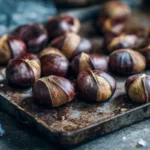 châtaignes au four épluchées prêtes à manger