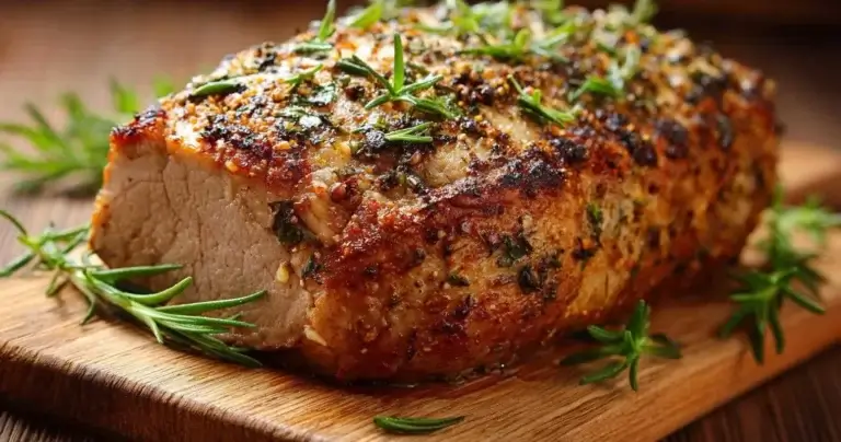 Rôti de veau au four doré et parfumé