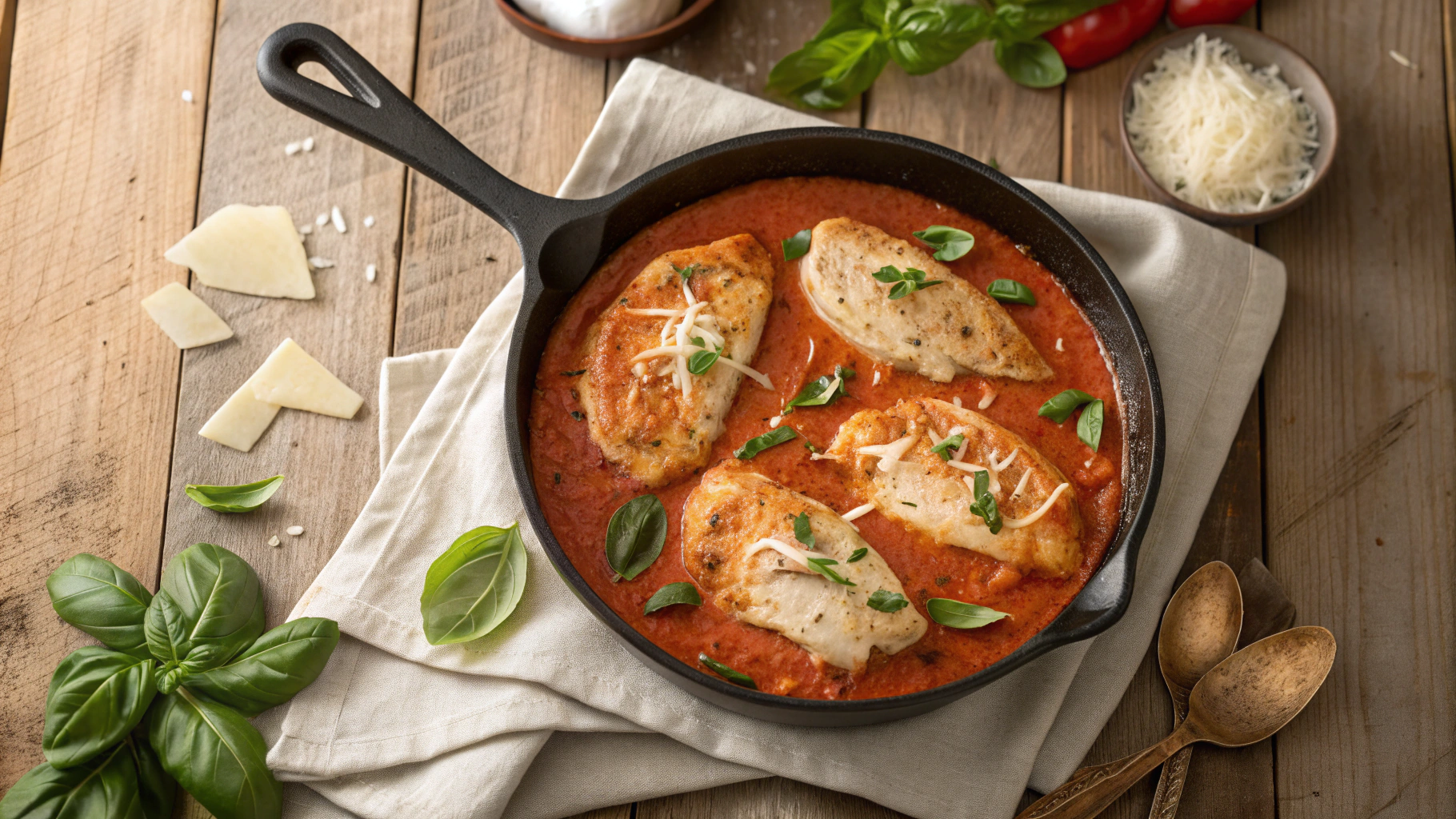 Poulet crémeux aux poivrons rouges rôtis – une recette simple et savoureuse