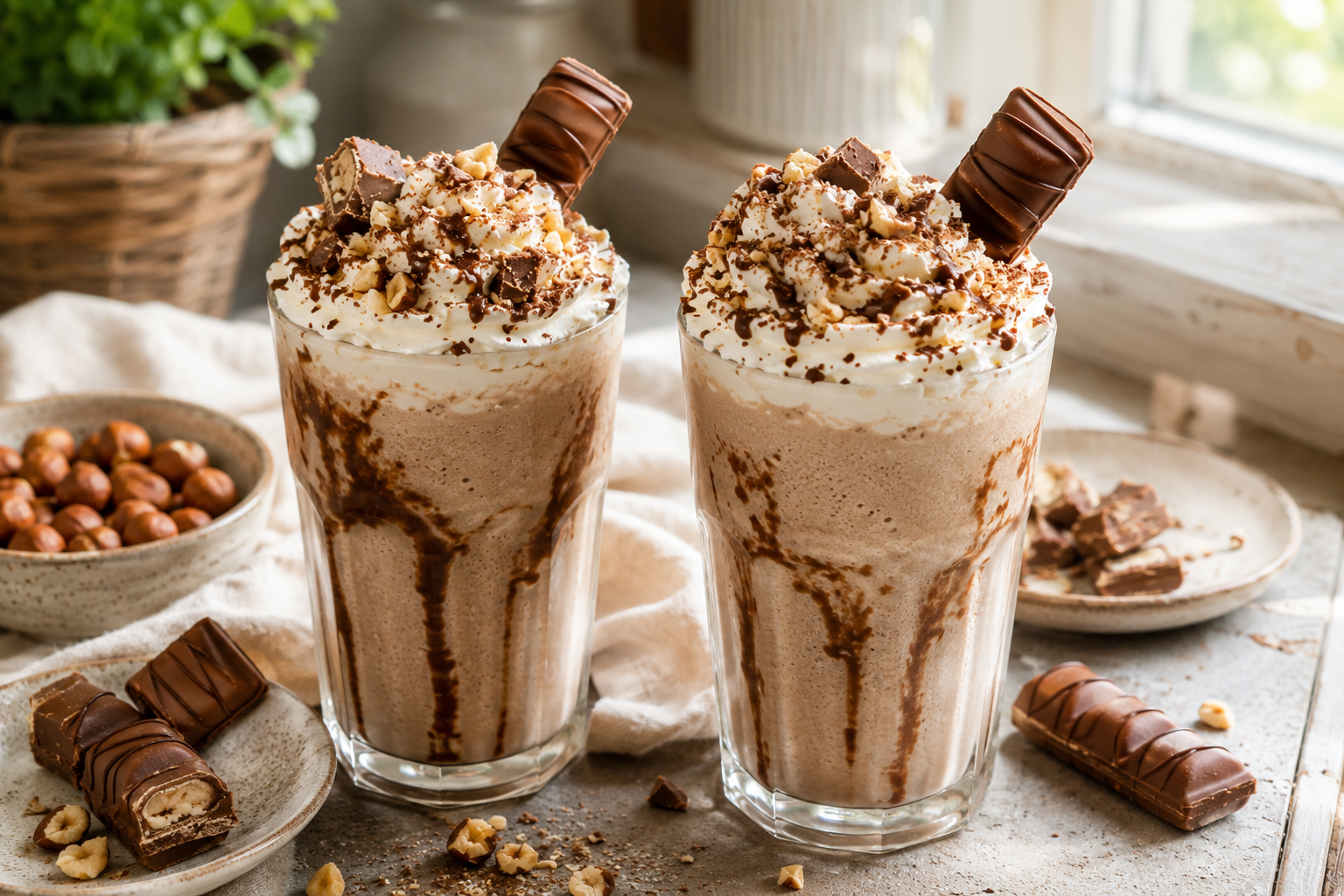 Milkshake Kinder Bueno crémeux : recette facile en 5 minutes
