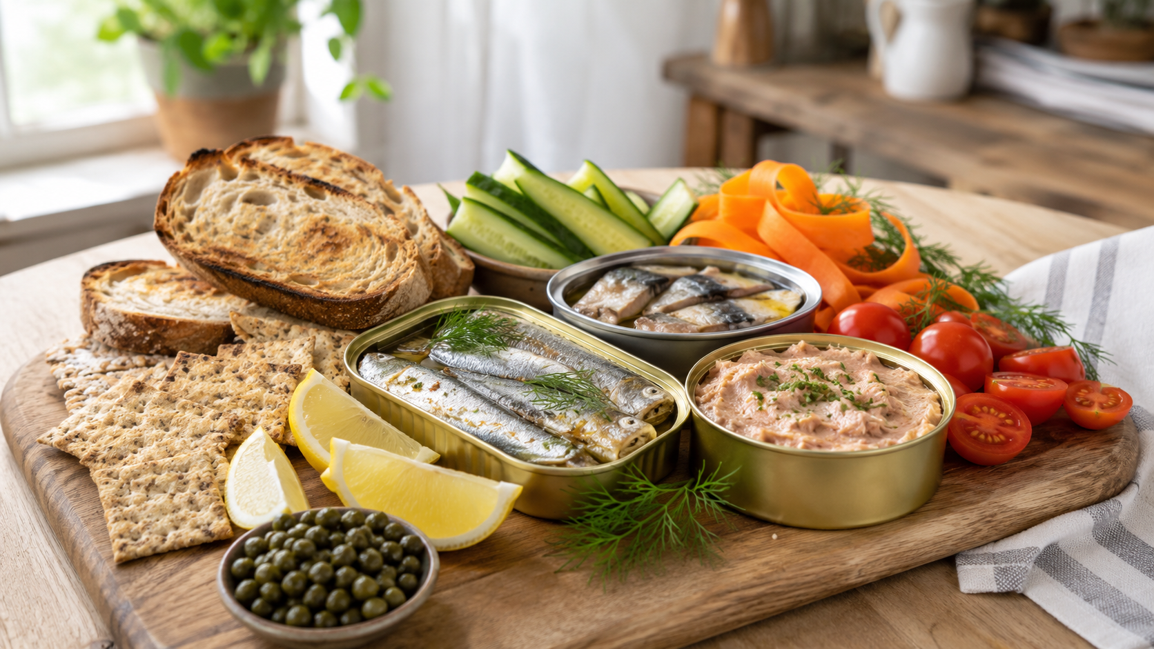 Planche apéritif poisson en conserve facile et conviviale