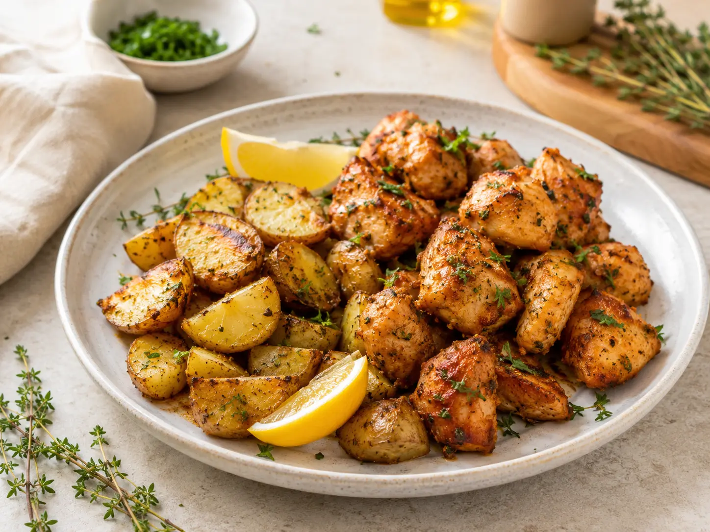 Poulet et pommes de terre à l’Air Fryer : la recette facile et croustillante