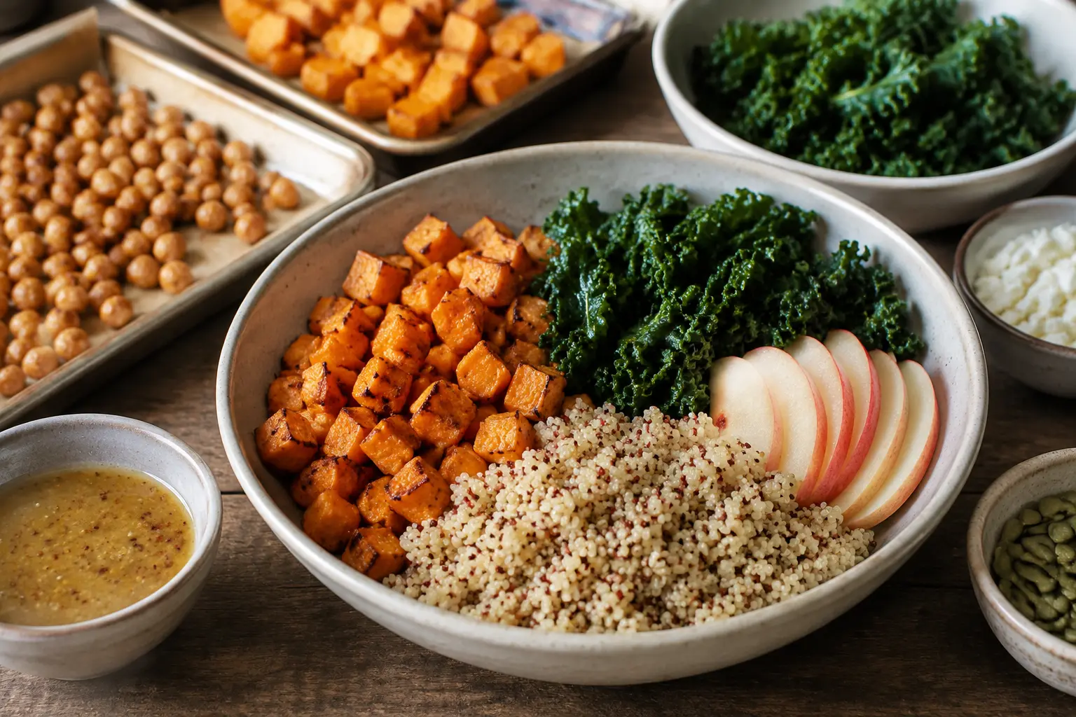 Assemblage de la recette automne healthy