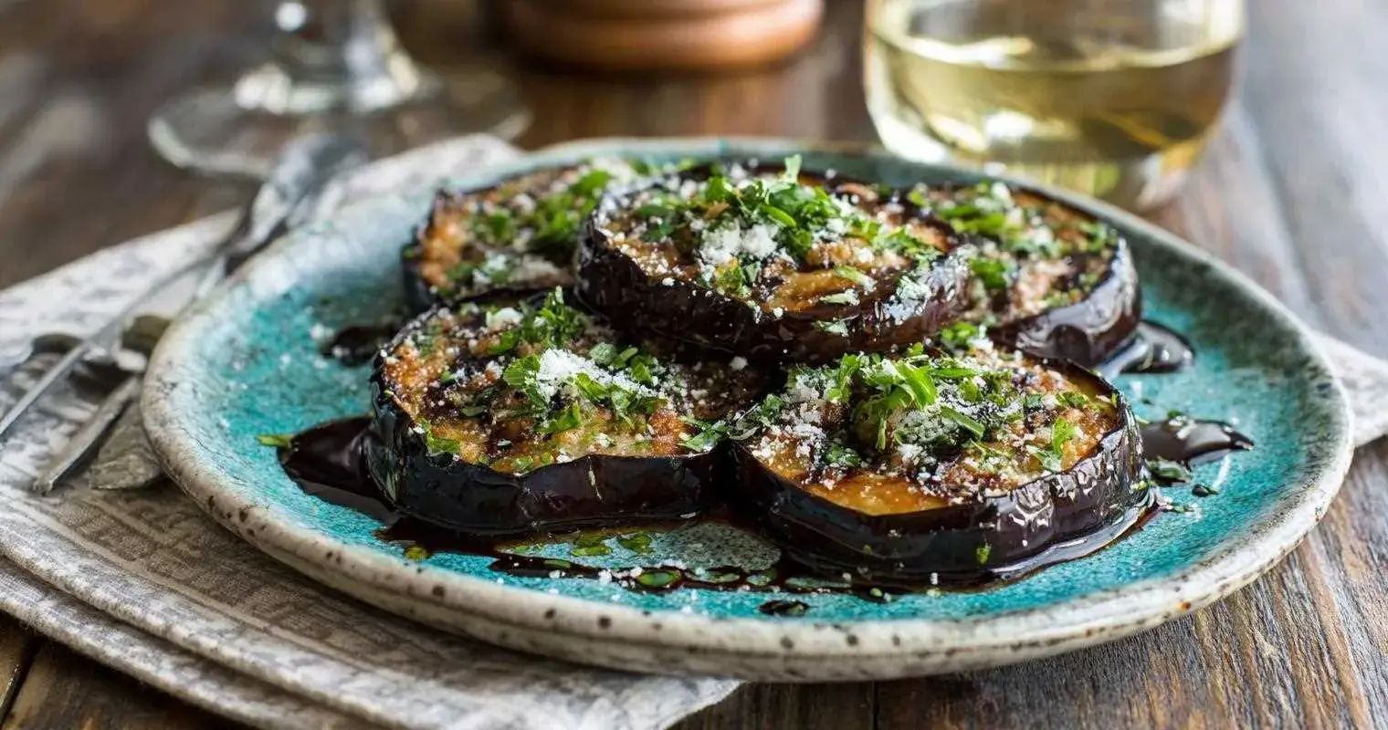 Aubergines rôties au parmesan prêtes à servir