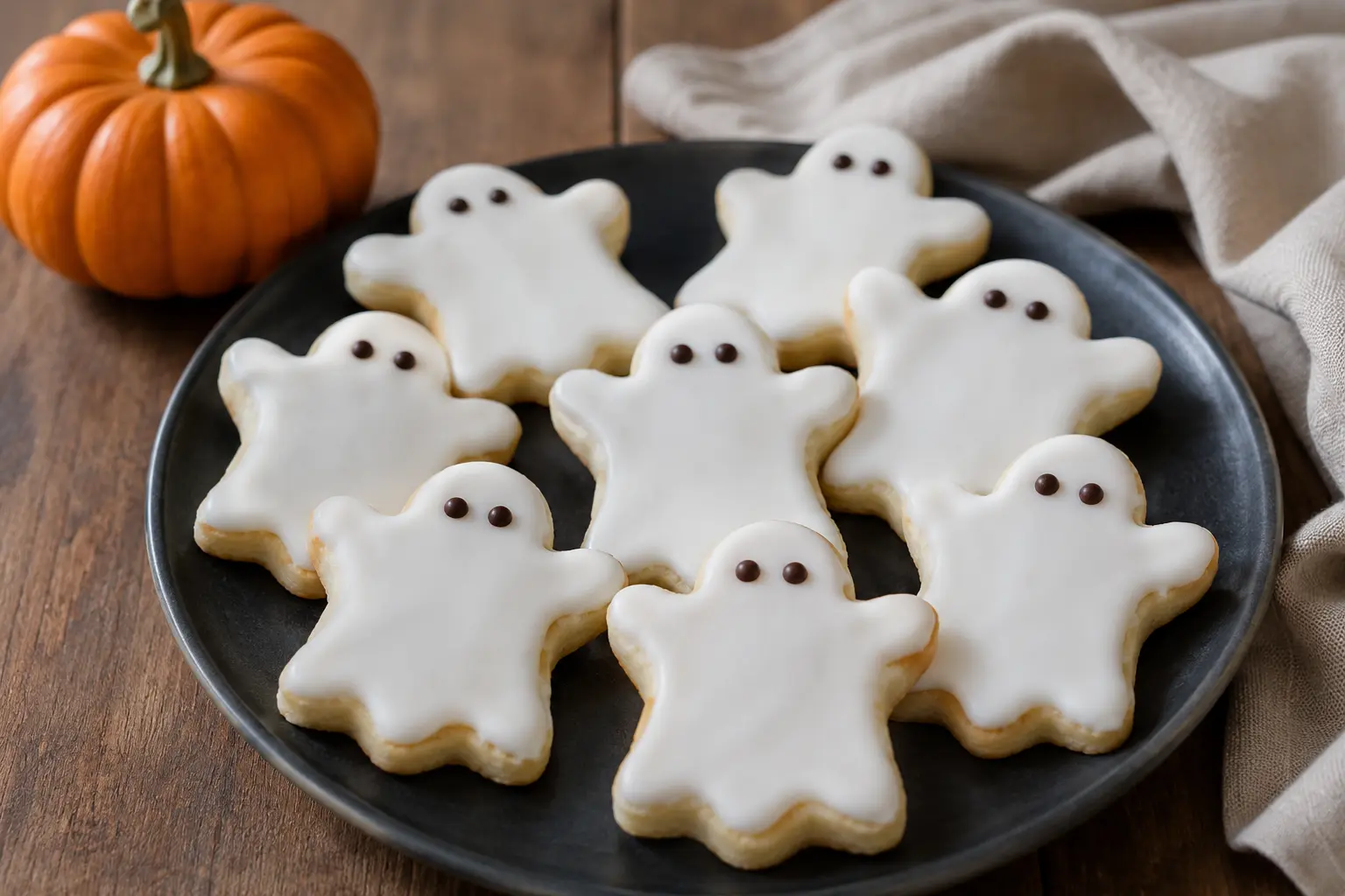 Biscuits fantômes glacés prêts à servir
