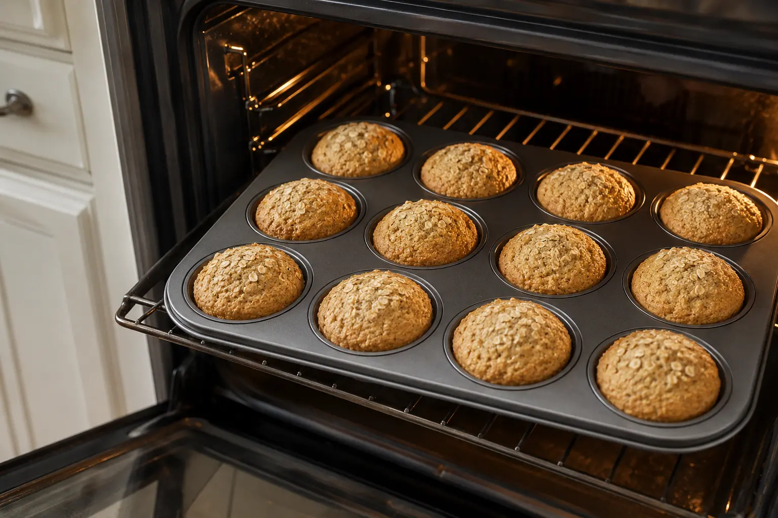 Cuisson des mini muffins du goûter enfant maison