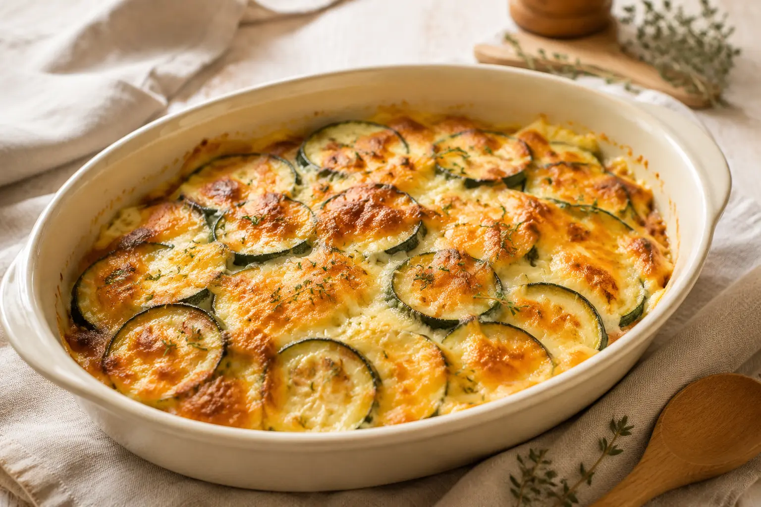 Gratin de courgettes facile crémeux et doré