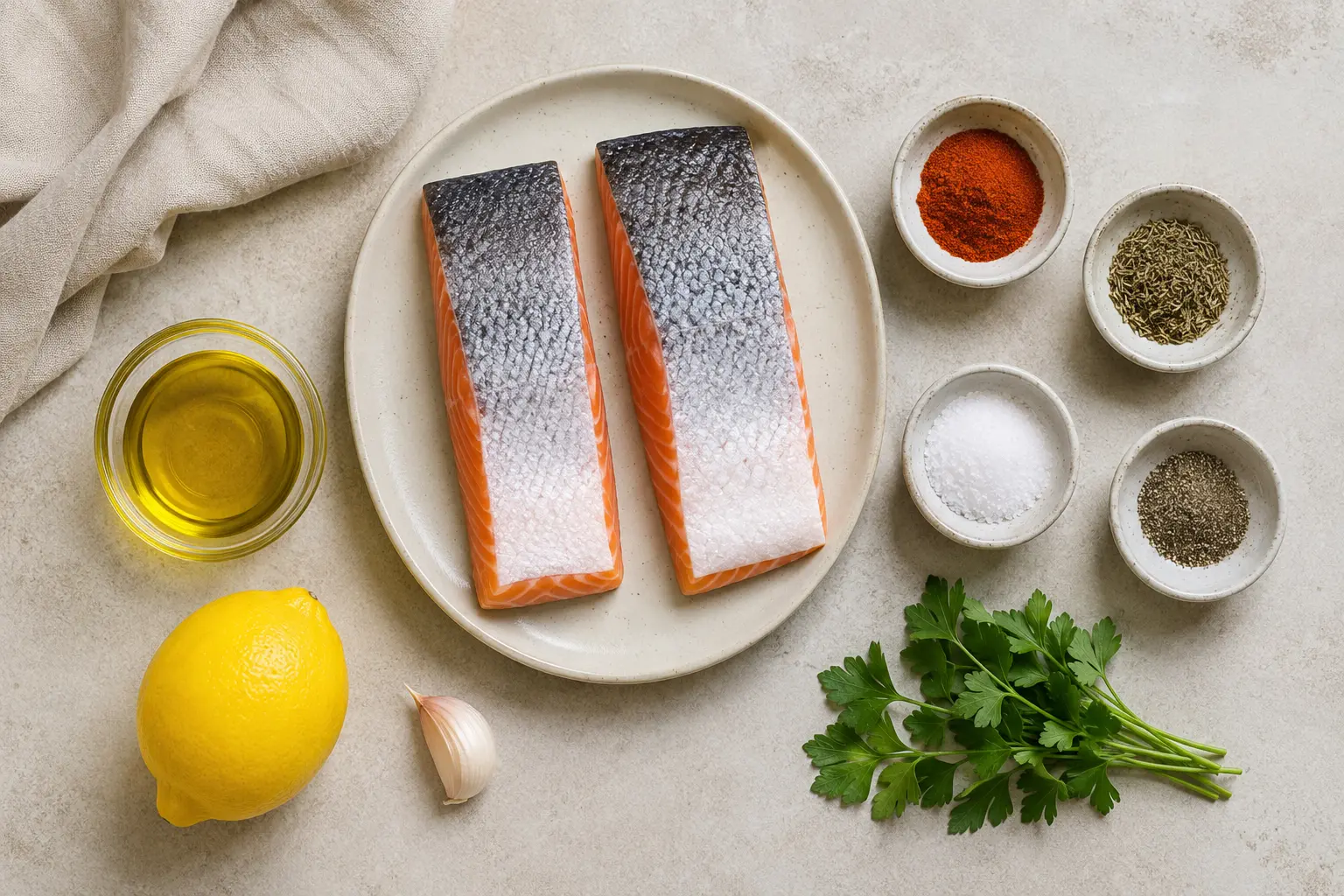 Ingrédients du saumon Air Fryer