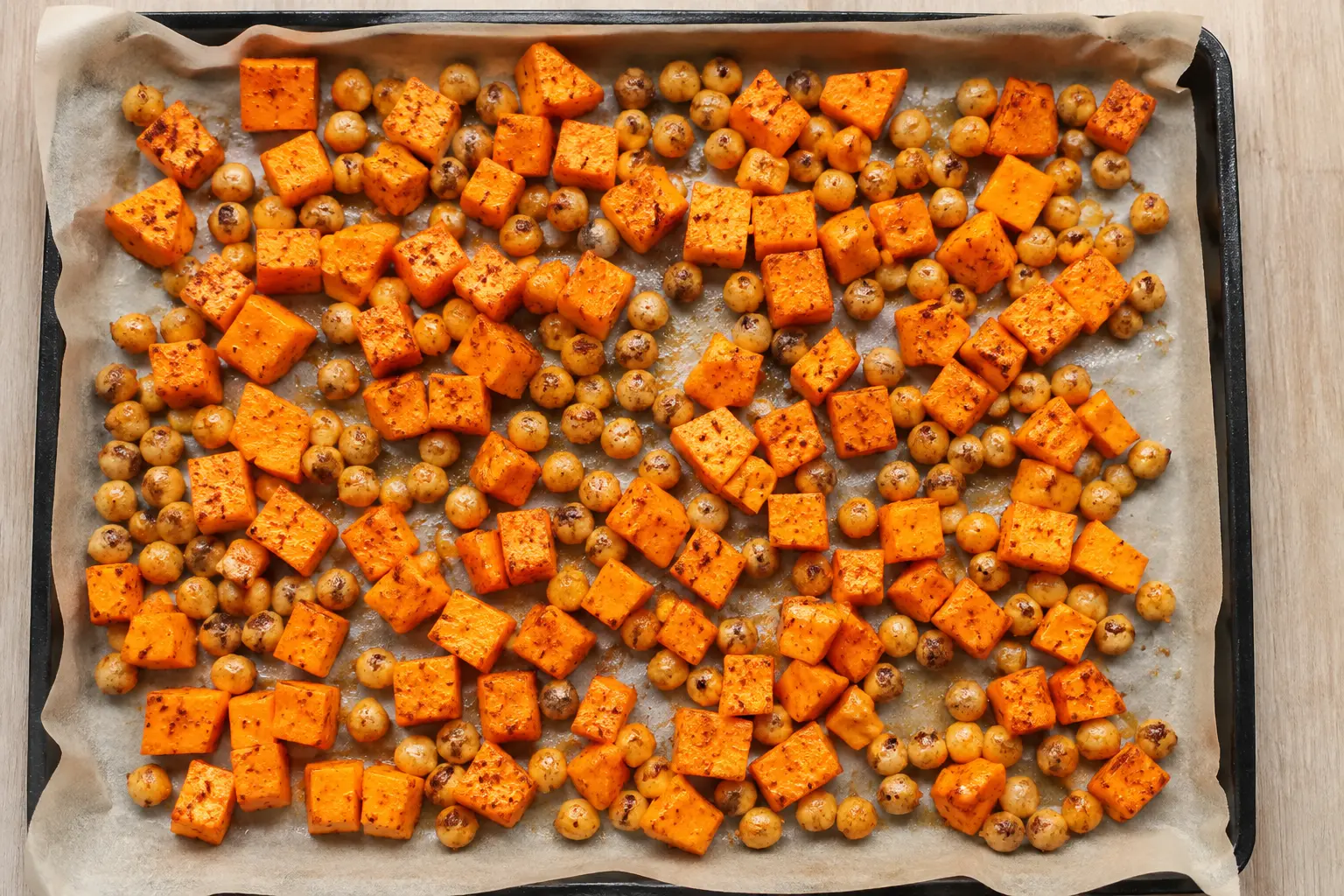 Patate douce et pois chiches pour le bowl d’automne