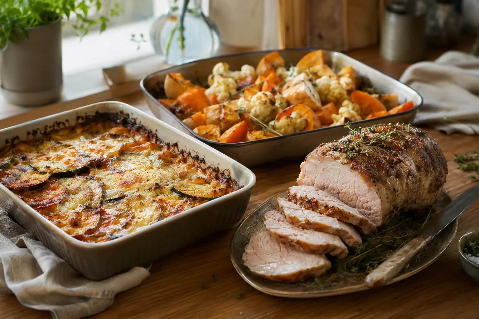 Recettes au four faciles avec rôti, gratin et légumes de saison