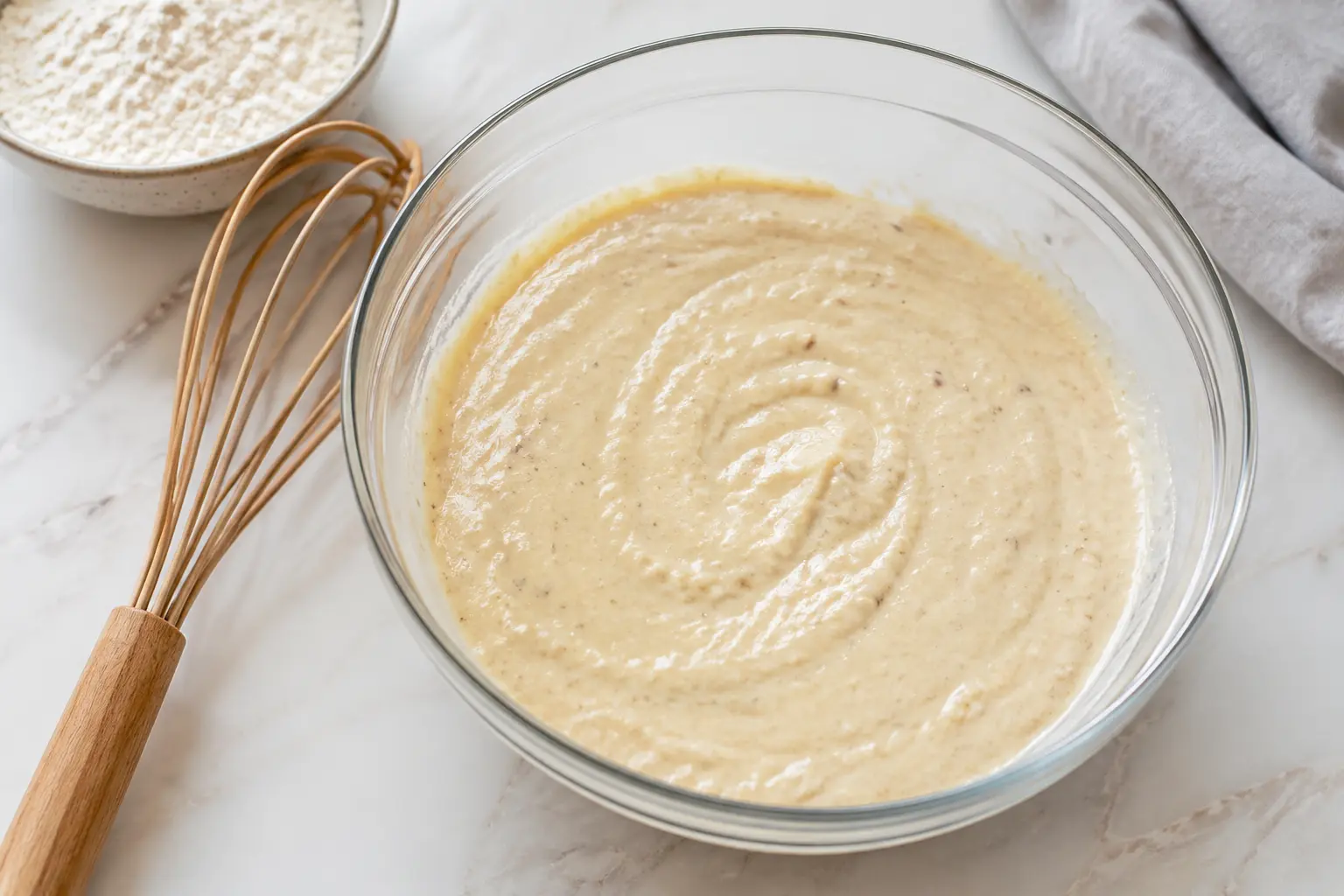 Préparation de la pâte à pancakes riches en protéines