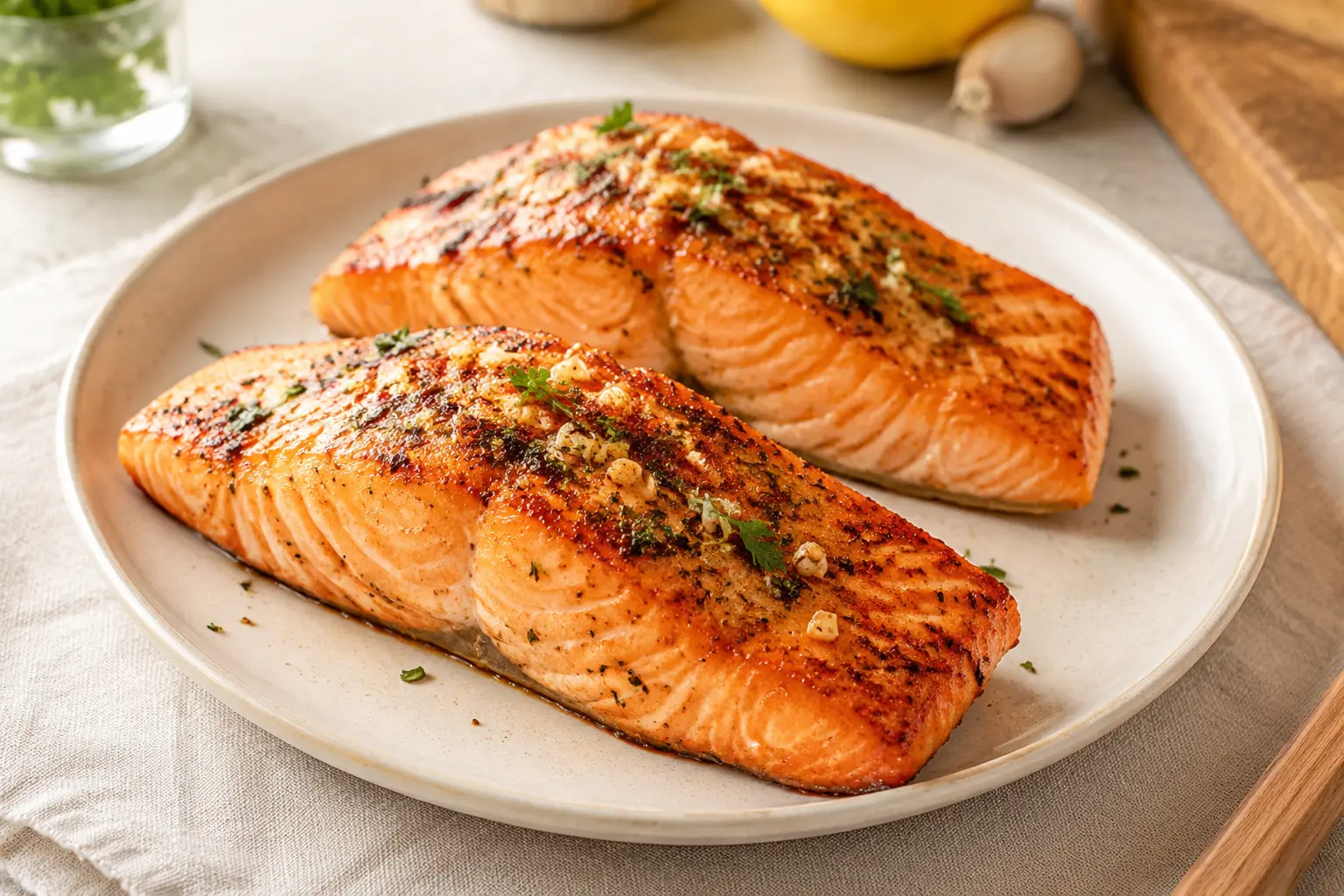Saumon Air Fryer tendre et doré