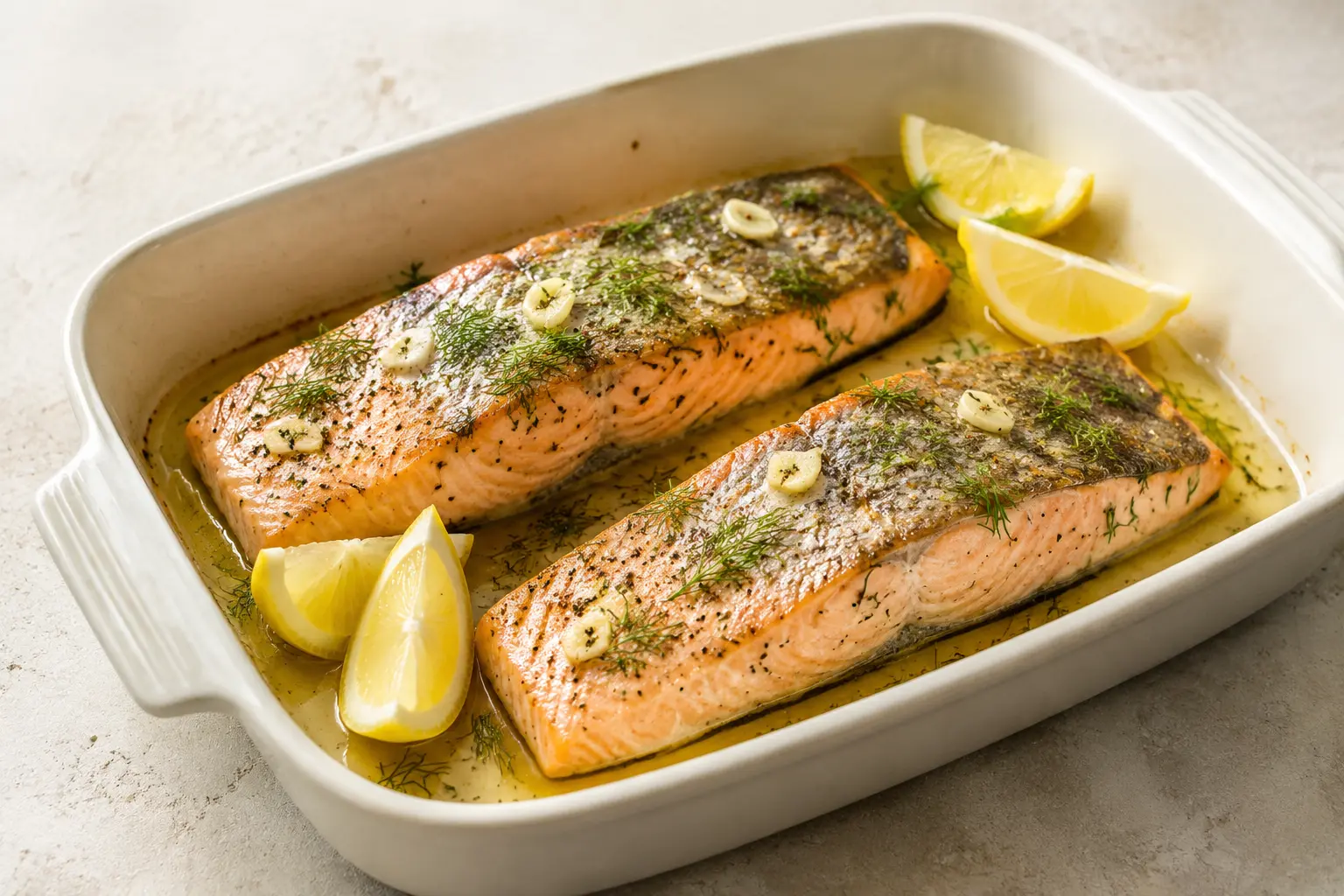 Temps cuisson saumon au four avec citron ail et aneth