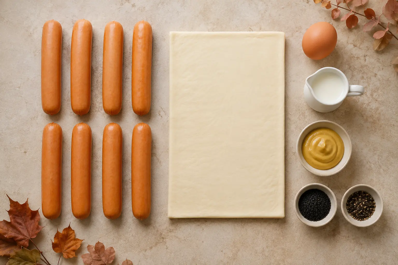 Ingrédients du feuilleté momie Halloween Air Fryer